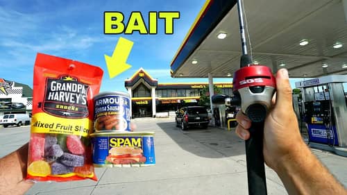 CHEAP Gas Station Fishing Challenge! (SUCCESS)
