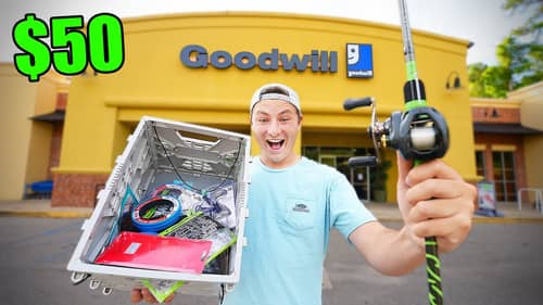 NO BUDGET GoodWill Fishing Challenge! (Crazy Finds!)