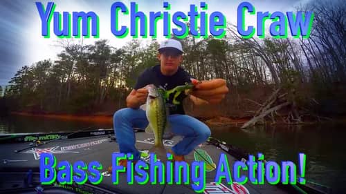 Yum Christie Craw ~ Bass Fishing Action!