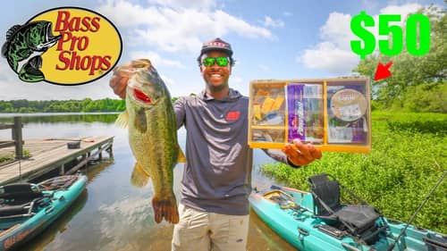 $50 Bass Pro Shops Ultimate Tackle Box Challenge (Best Lures For Catching Big Bass Right Now)
