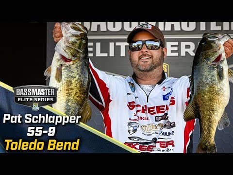 Pat Schlapper leads Day 2 of Bassmaster Elite at Toledo Bend with 55 pounds, 9 ounces