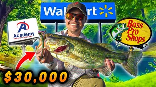 $30,000 WALMART vs BASS PRO vs ACADEMY Fishing Challenge!
