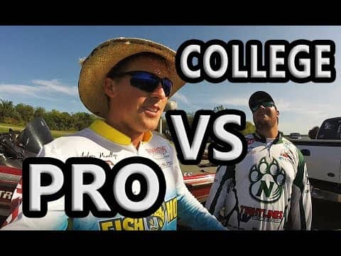 COLLEGE VS PRO Challenge! Fishing For Biggest 3 Bass!