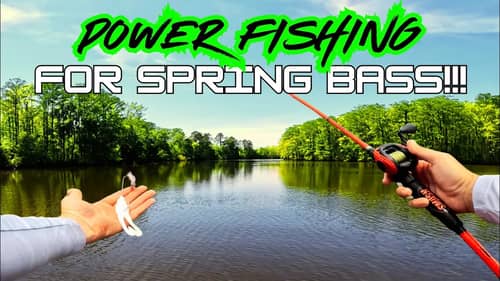 POWER FISHING For SHALLOW Bass On a MUDDY RIVER!!! || Spring Bass Fishing