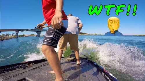 Bass Boat ALMOST Capsized During Tournament on the CA Delta | Swamped by MASSIVE Wake-Surf Boat Wave