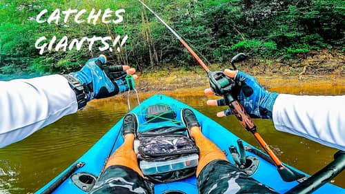 KAYAK FISHING For GIANT BASS!! || Kayak Bass Fishing Part II
