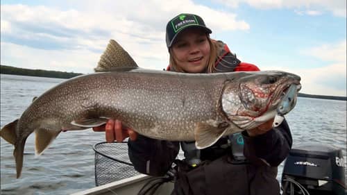 Smashing Lake Trout in a STORM!