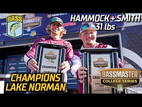 Erskine College (Hammock + Smith) win Bassmaster College Series at Lake Norman with 31 pounds