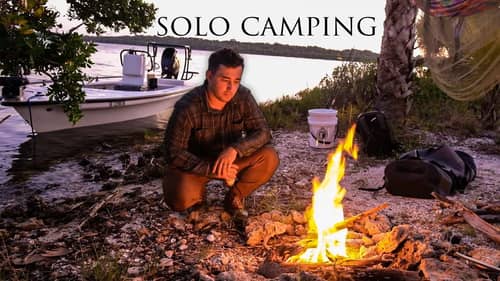 Solo Camping and Fishing on a Saltwater Island
