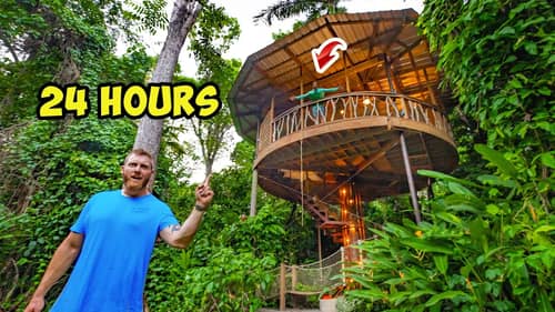 Staying OVERNIGHT in a JUNGLE TREE HOUSE! (UNWANTED VISITORS)