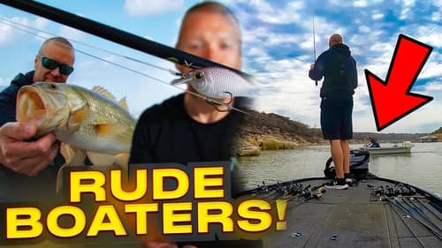 RUDE BOATERS! & Grand Slam Bass Fishing With PD4 Flatside from 6th Sense