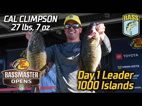 Cal Climpson leads Day 1 of Basspro.com OPEN at 1000 Islands with 27 pounds, 7 ounces