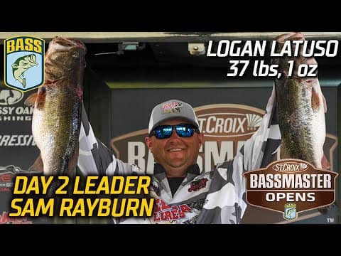 Logan Latuso leads Day 2 of Bassmaster Open at Sam Rayburn (37 lbs, 1 oz)