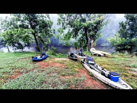 20 MILE KAYAK BASS FISHING TRIP  || CAMP CATCH AND COOK  ||