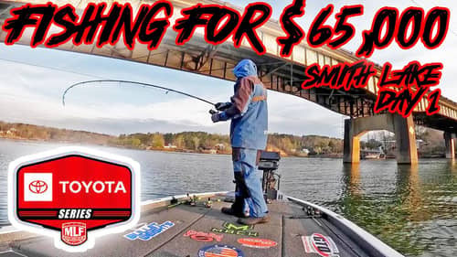 Fishing For $65,000! PRO MLF Toyota Bass Tournament On Smith Lake! (DAY 1)