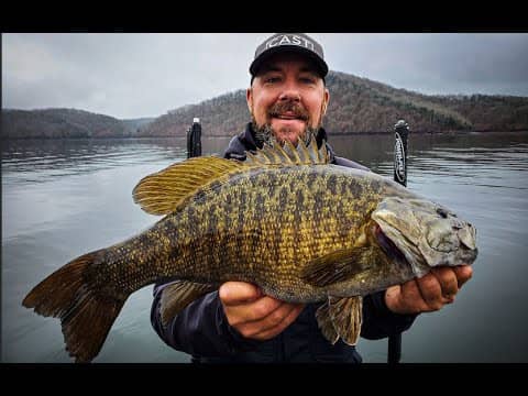 Giant Smallmouth Bass on 3" Prodigy - Captain Andy Full from Lure Lab Podcast