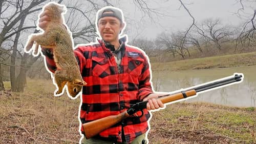 Squirrel Hunt & Cook with VINTAGE RIFLE at Bush Camp