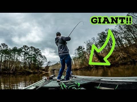 Chasing GIANT FISH on a COLD and MUDDY RIVER!!!