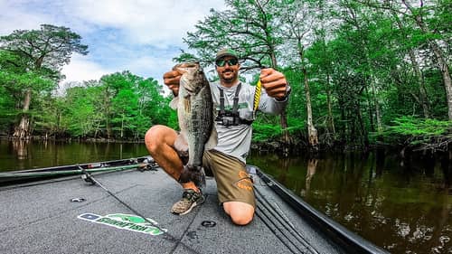 Chasing GIANT Spawning RIVER BASS Using OLD SCHOOL Lures with @SBFishing