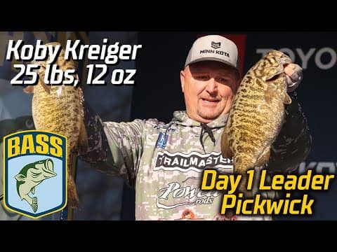 Koby Kreiger leads Day 1 at Pickwick (25 pounds, 12 ounces!)