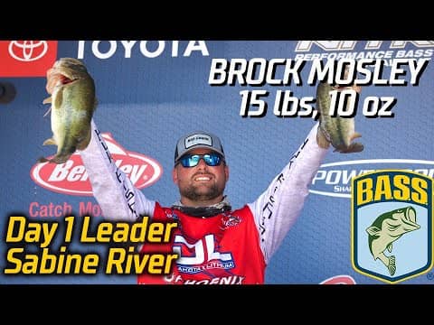 Brock Mosley leads Day 1 at the Sabine River (15 lbs, 10 oz)