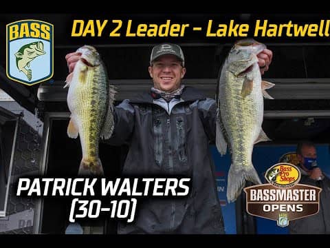 Patrick Walters takes Day 2 lead with 30+ pounds total (Bassmaster Eastern Open at Lake Hartwell)