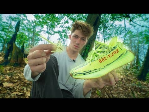 Turning YEEZYS Into a Fishing lure --  (Crazy Lure Challenge)