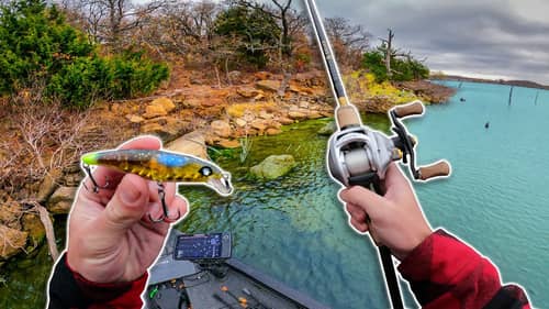 HUNTING Winter Bass in a New Lake! (Part 1)