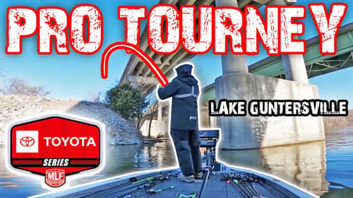 LAKE GUNTERSVILLE MLF TOYOTA PRO BASS TOURNAMENT! (DAY 1)