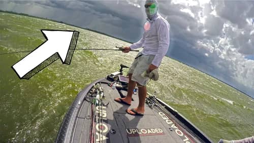 Insane STORM comes out of NOWHERE on the LAKE Fishing for BASS