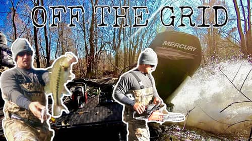 OFF THE GRID - Jumping Logs, Using a Chainsaw, and Rippin' Lips