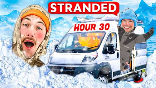 STRANDED In a SNOWSTORM! (BLIZZARD Fishing NIGHTMARE)