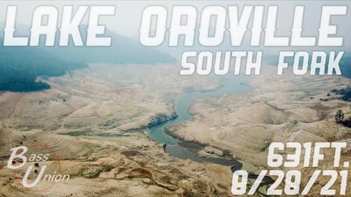 Lake Oroville Historic Low Water Levels | Birds Eye View in the South Fork During CA Drought 2021 4K