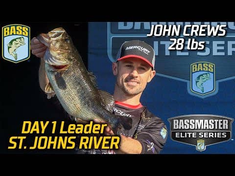 John Crews leads Day 1 at St. Johns with 28 pounds! (Bassmaster Elite Series)