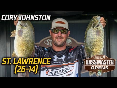 Bassmaster OPEN: Cory Johnston leads Day 1 at St. Lawrence River with 26 pounds, 14 ounces