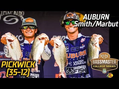 Smith and Marbut (Auburn University) lead Day 2 of Bassmaster College Championship at Pickwick
