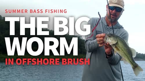 BIG Offshore WORMS – Fishing Deep BRUSH PILES in the SUMMER!