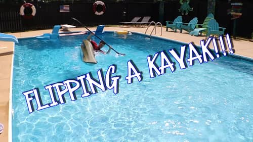 HOW TO GET BACK IN A FLIPPED OVER KAYAK - Kayak flipping and reentry drills EVERYONE should practice