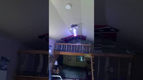 Install LED lights at the Off Grid Cabin
