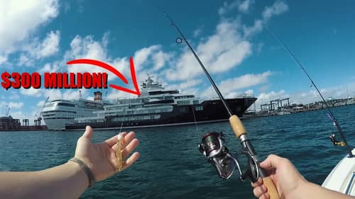COPS CALLED for fishing too close to $300 MILLION Dollar Yacht!