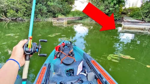 Unexpected Catch While Fishing HIDDEN Canal! (Kayak Fishing)