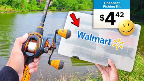 Buying the CHEAPEST Fishing Kit in WALMART! (Bank Fishing)