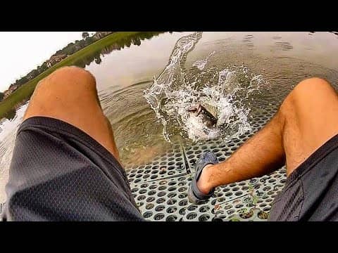 FALLING IN  while  CATCHING HUGE FISH!