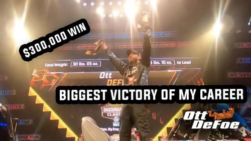 A $300,000 win.  The biggest win of my career! 2019 Bassmaster Classic Knoxville, TN