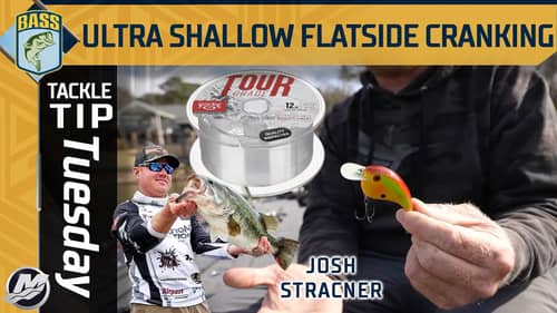 How Josh Stracner fishes Flat-side Crankbaits in Ultra Shallow Water