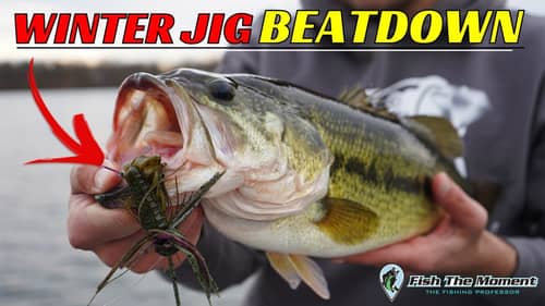 Catching Bass On Every Cast With Football Jigs In the Winter | #Catch15