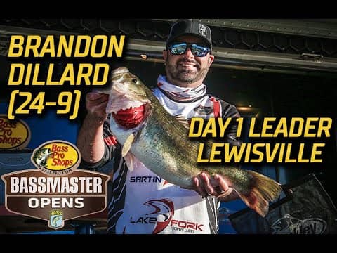 Brandon Dillard leads Day 1 with 24 pounds, 9 ounces at Lewisville (Bassmaster Central Open)