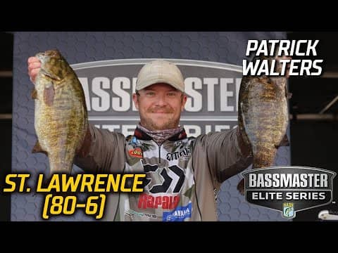 Patrick Walters leads Day 3 of Bassmaster Elite at the St. Lawrence River with 80 pounds, 6 ounces