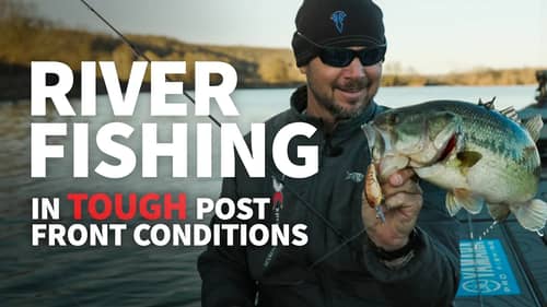 River Fishing after COLD FRONTS! (How to Catch Bass in Tough Conditions)