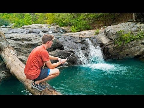 Exploring & Fishing EPIC Waterfalls HIDDEN in The Mountains